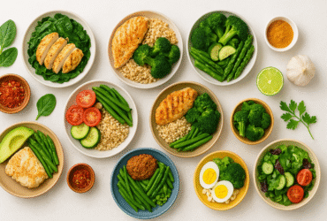 Receitas para secar gordura abdominal em 30 dias - pratos coloridos e saudáveis em sequência de 30 dias