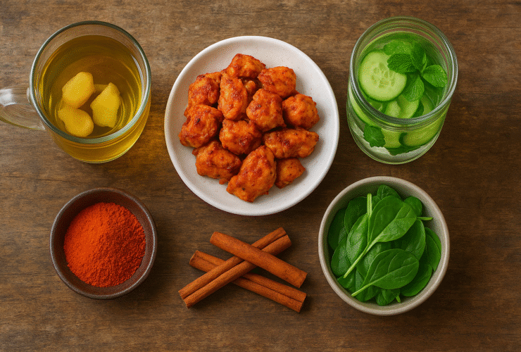 Receitas termogênicas para acelerar o metabolismo - shots, chás e pratos com ingredientes naturais que queimam gordura